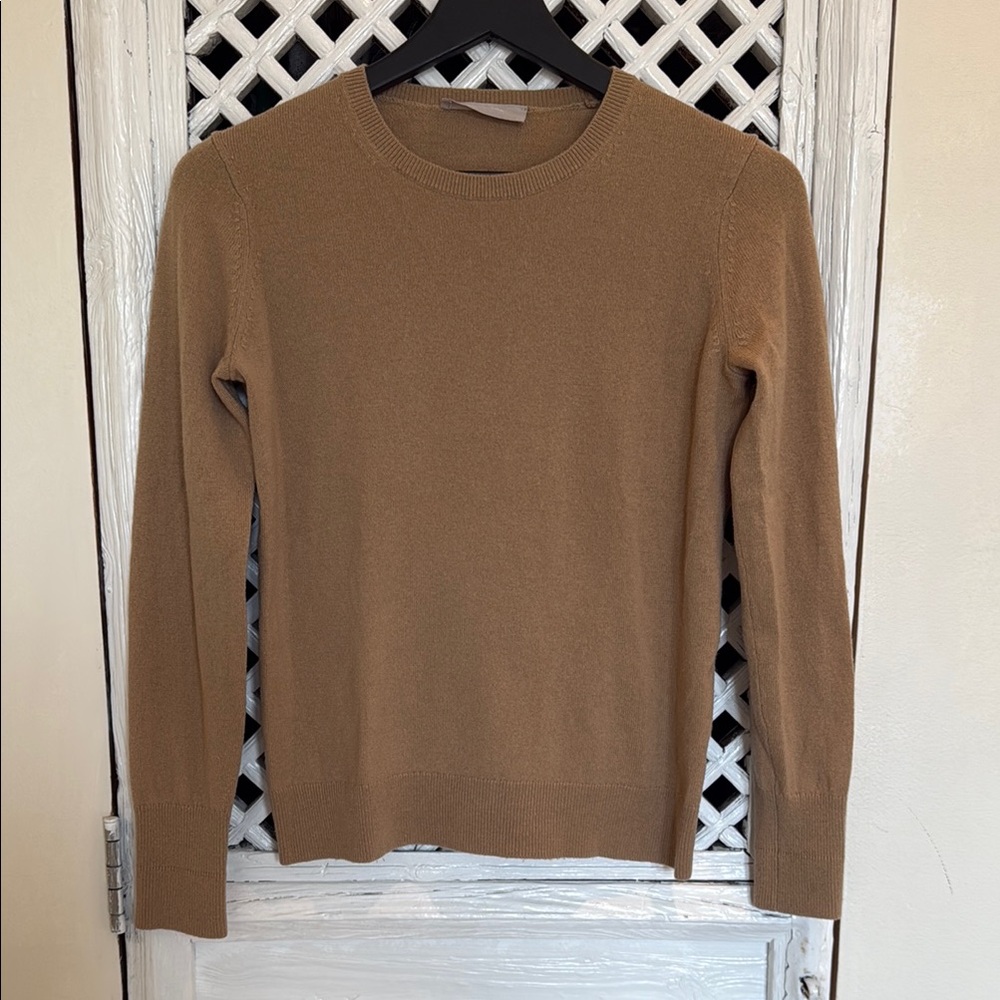 Everlane Cashmere Crew in Natural/Light Brown